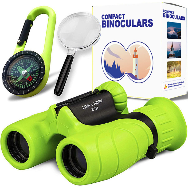Kids Outdoor Adventure Kit - Jumelles 8X pour enfants, ensemble loupe