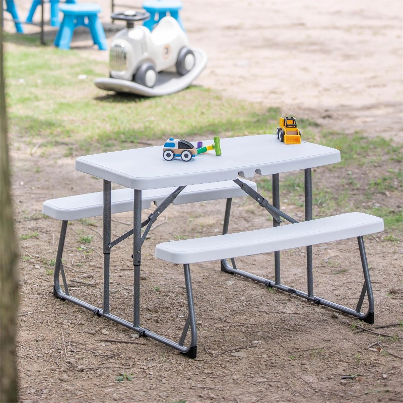 Kids Outdoor Dining Set - Table de pique-nique pliante pour enfants,