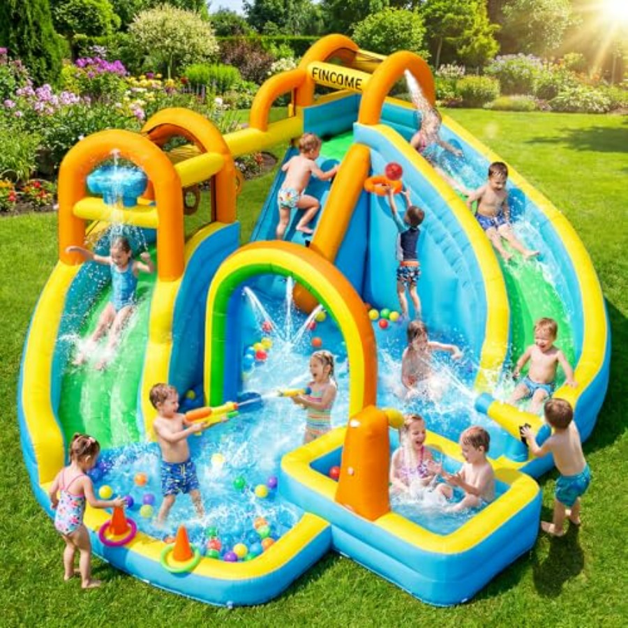 Kids Outdoor Basketball - Toboggan aquatique gonflable d'extérieur pour enfants