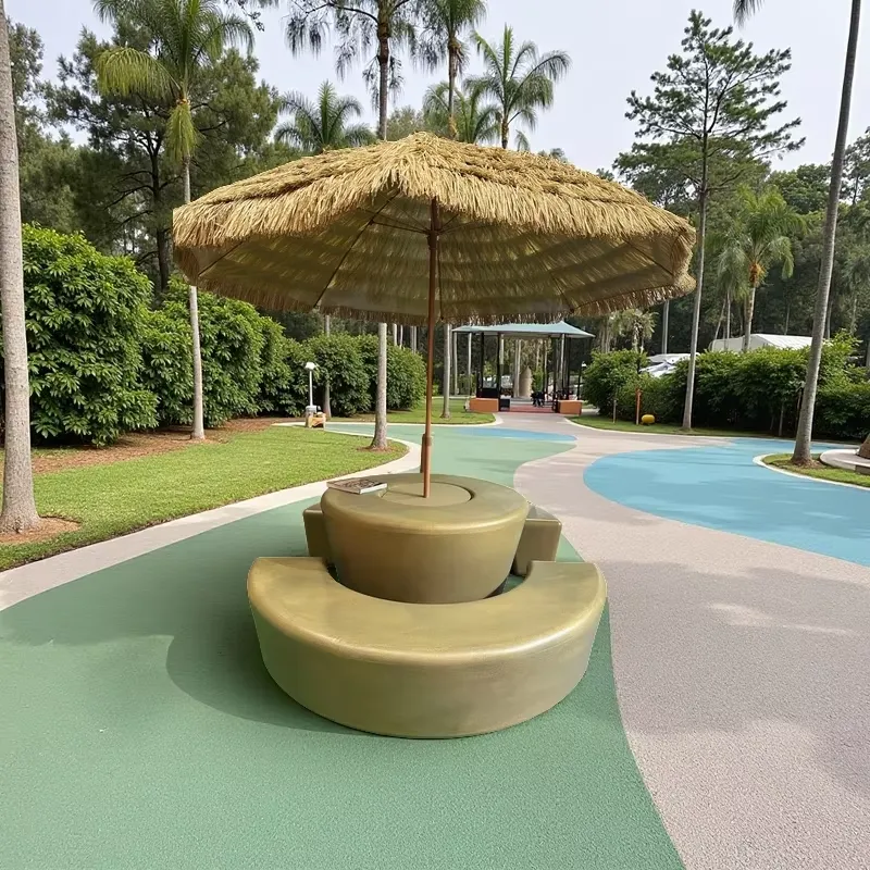 Kids Outdoor Table And Chairs With Umbrella - Ensemble table et chaises rondes modernes