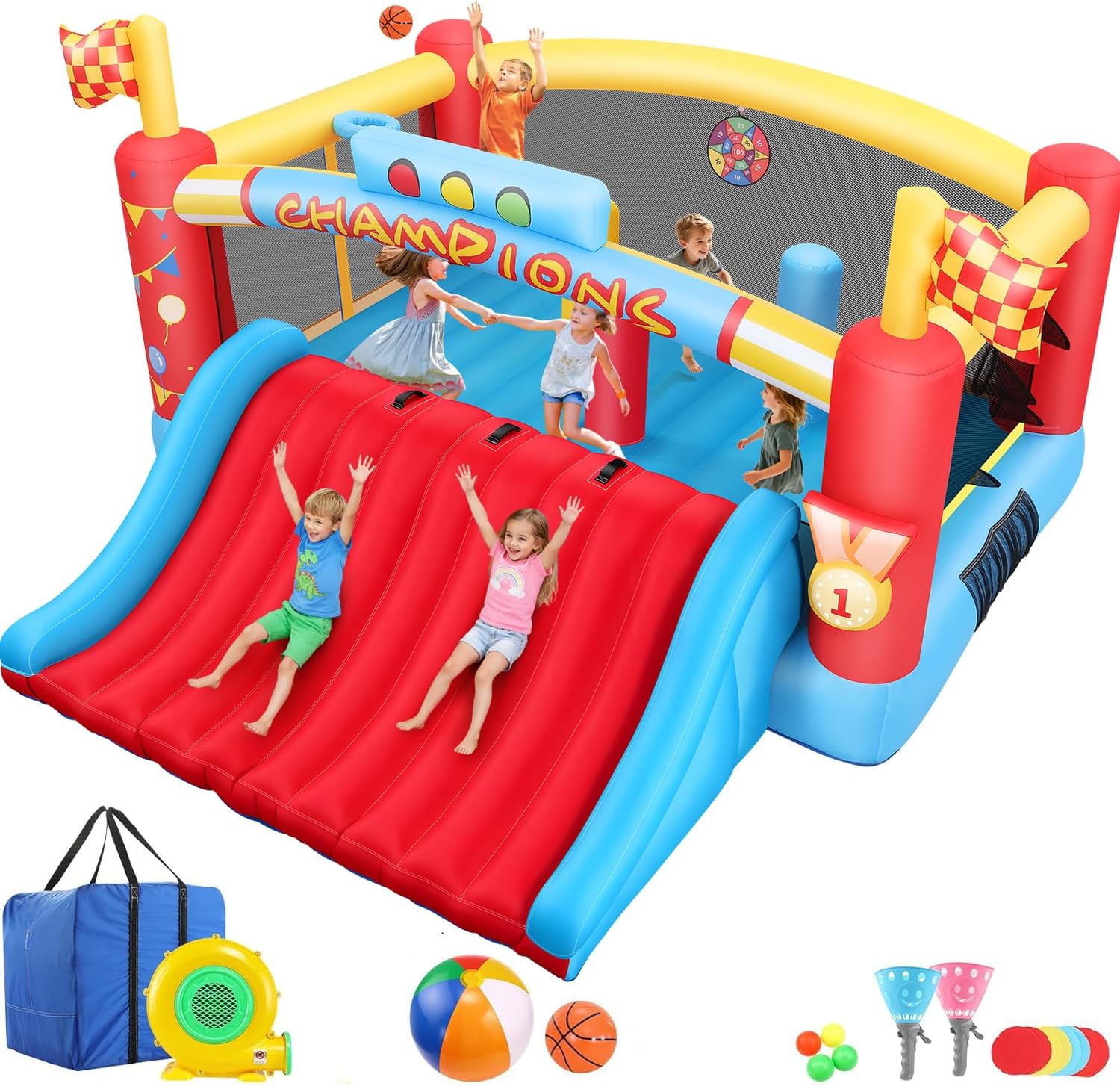 Kids Outdoor Basketball - Grande structure gonflable pour grands enfants,