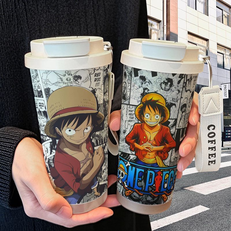 Kids Outdoor Dining Set - Thermos Anime One Piece Luffy Zorro,