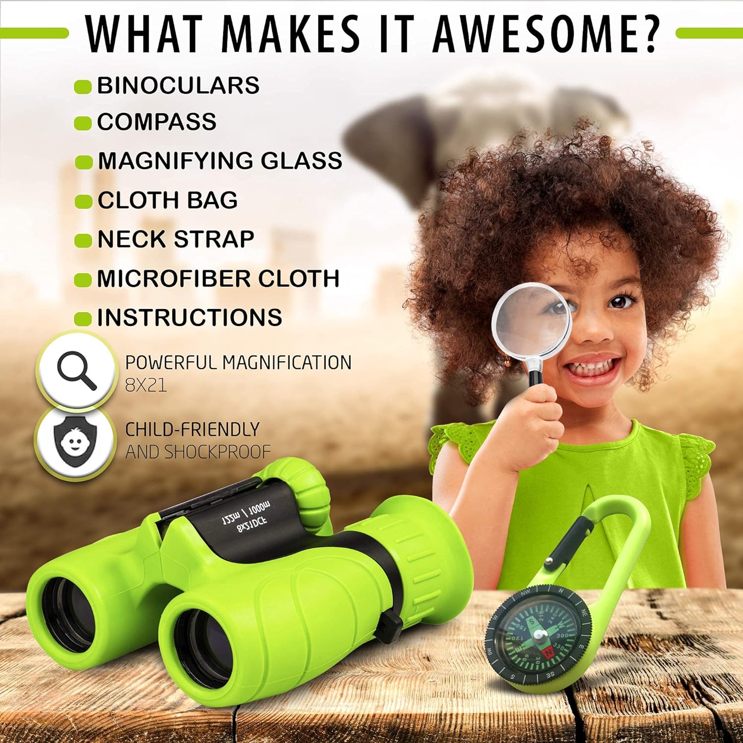 Jumelles 8X pour enfants, ense - Kids Outdoor Adventure Kit avis et prix