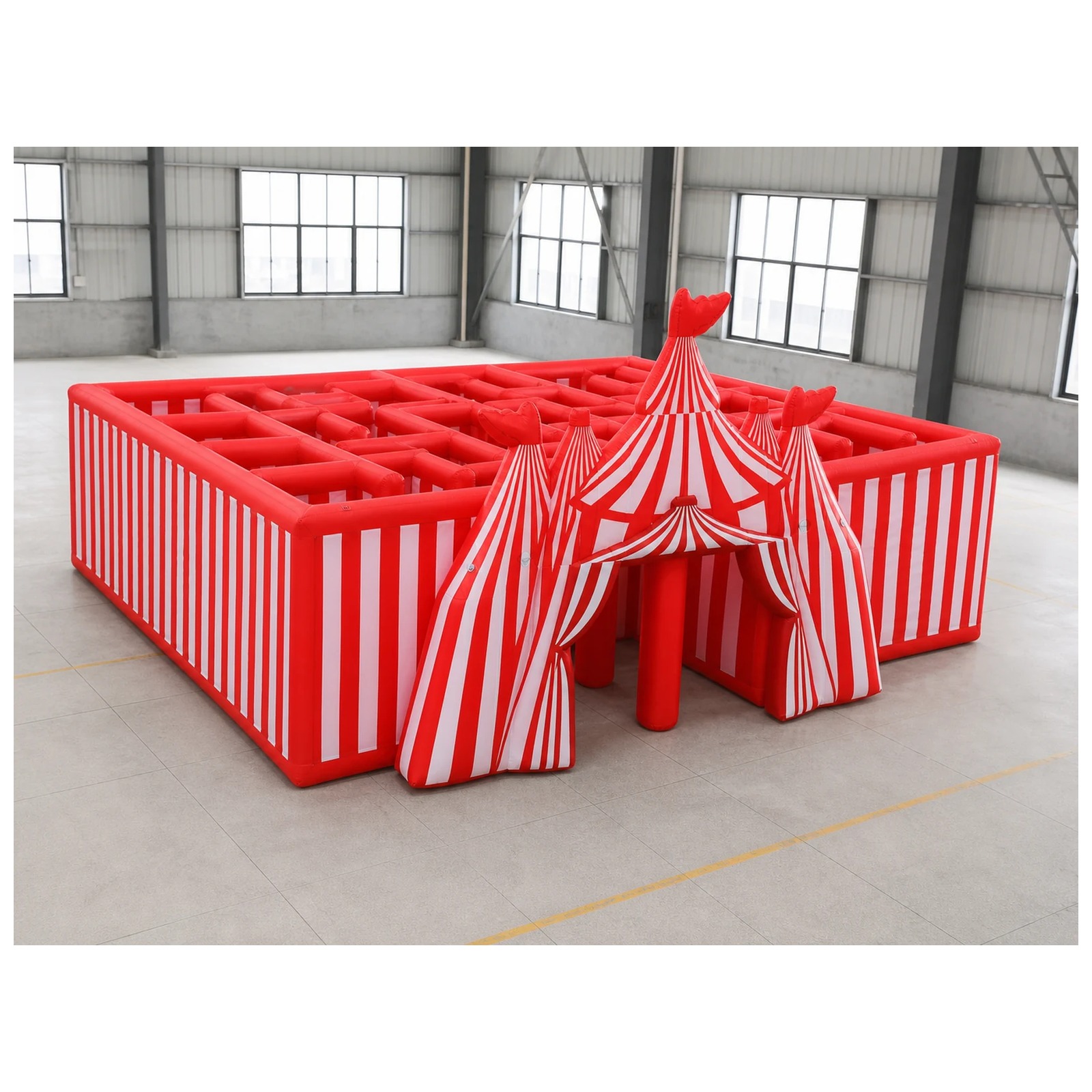 Grand labyrinthe gonflable rou - Kids Outdoor Venues avis et prix