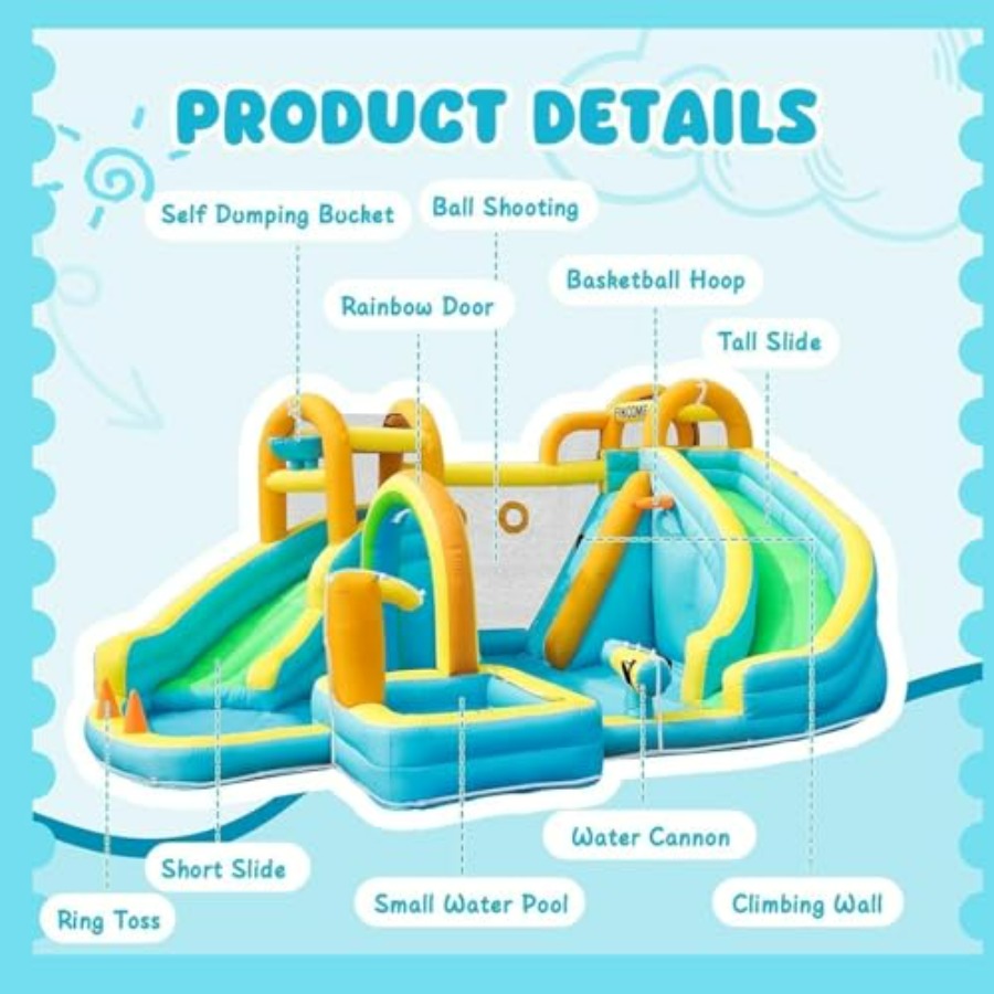Toboggan aquatique gonflable d - Kids Outdoor Basketball avis et prix