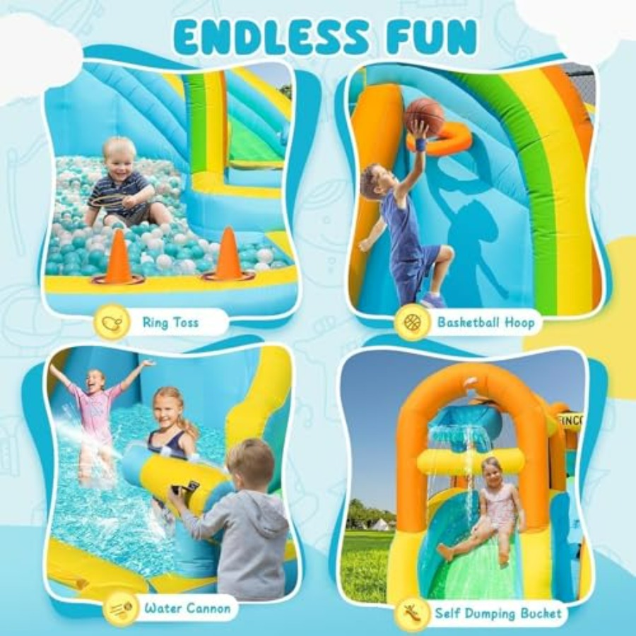 Toboggan aquatique gonflable d - Kids Outdoor Basketball avis et prix