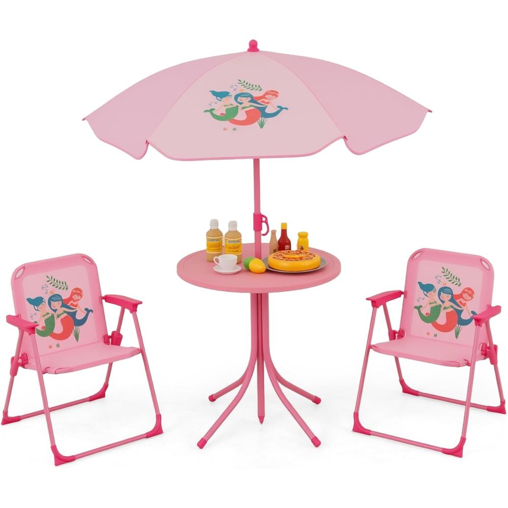 Table de pique-nique pour enfa - Kids Outdoor Table And Chairs With Umbrella avis et prix