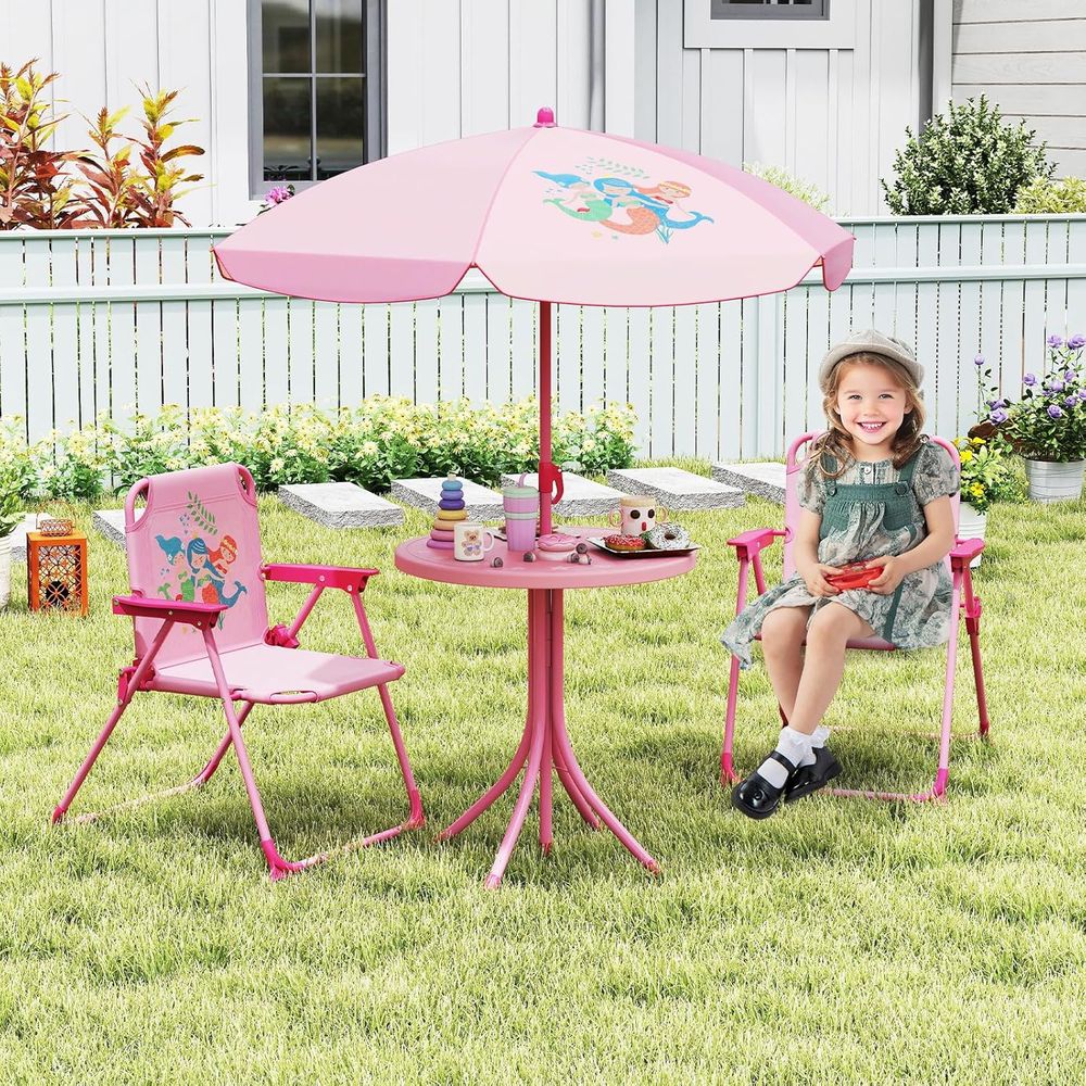 Table de pique-nique pour enfa - Kids Outdoor Table And Chairs With Umbrella avis et prix