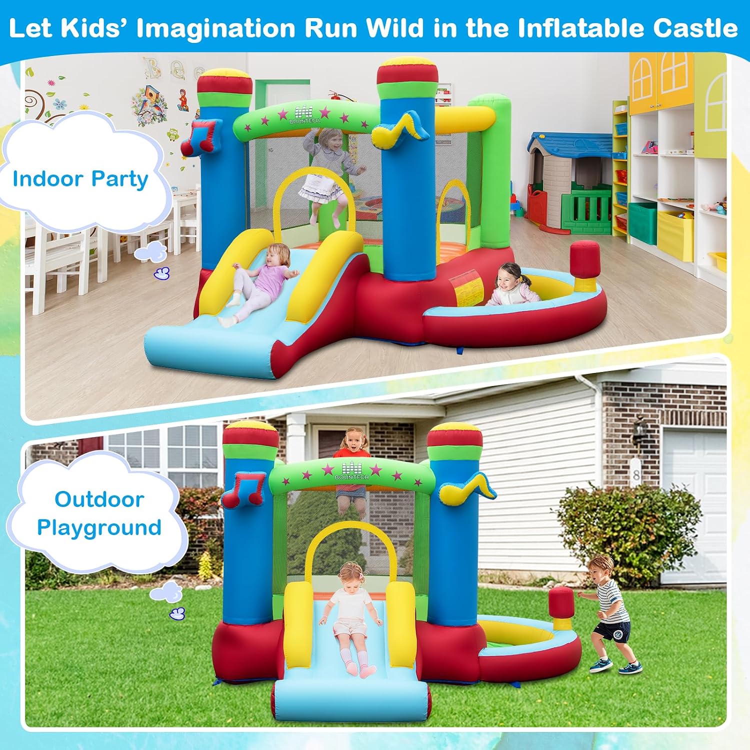 Château gonflable avec piscine - Kids Outdoor Basketball avis et prix