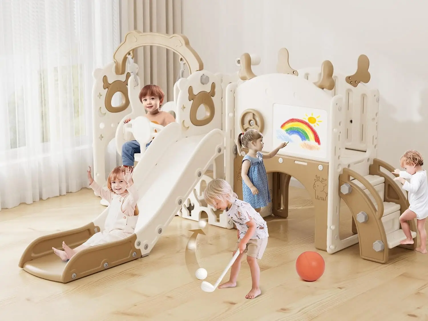 Ensemble toboggan et balançoir - Kids Outdoor Swing Set avis et prix