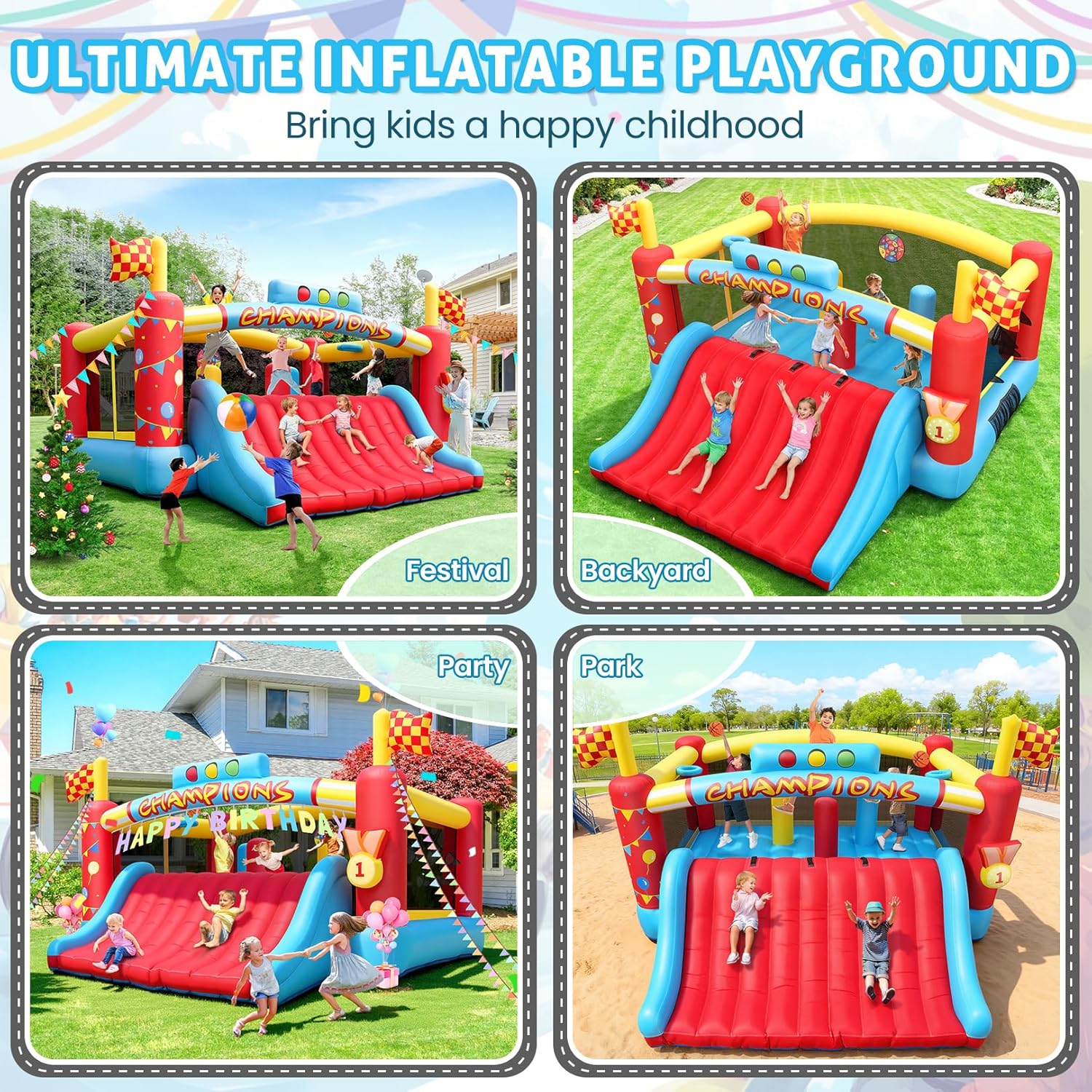 Grande structure gonflable pou - Kids Outdoor Basketball avis et prix