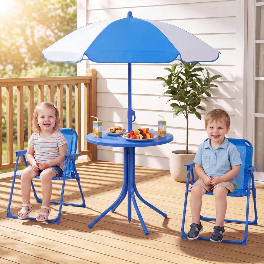 Table de pique-nique pour enfa - Kids Outdoor Table And Chairs With Umbrella avis et prix