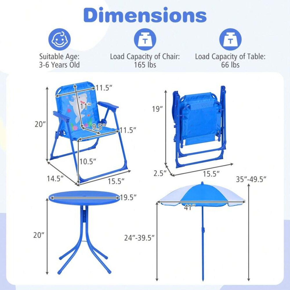 Table de pique-nique pour enfa - Kids Outdoor Table And Chairs With Umbrella avis et prix